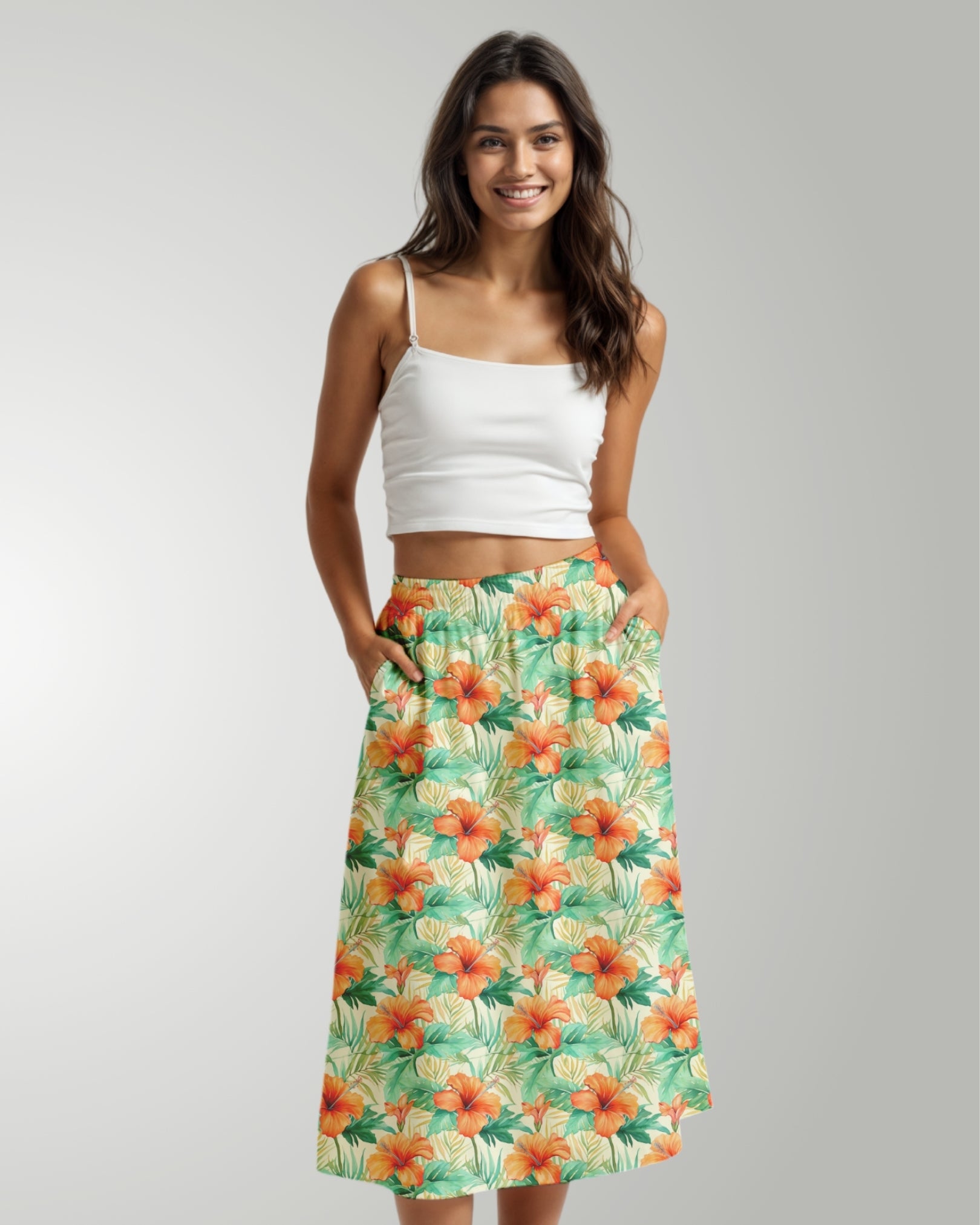 Midi Skirt - Sunrise Lagoon