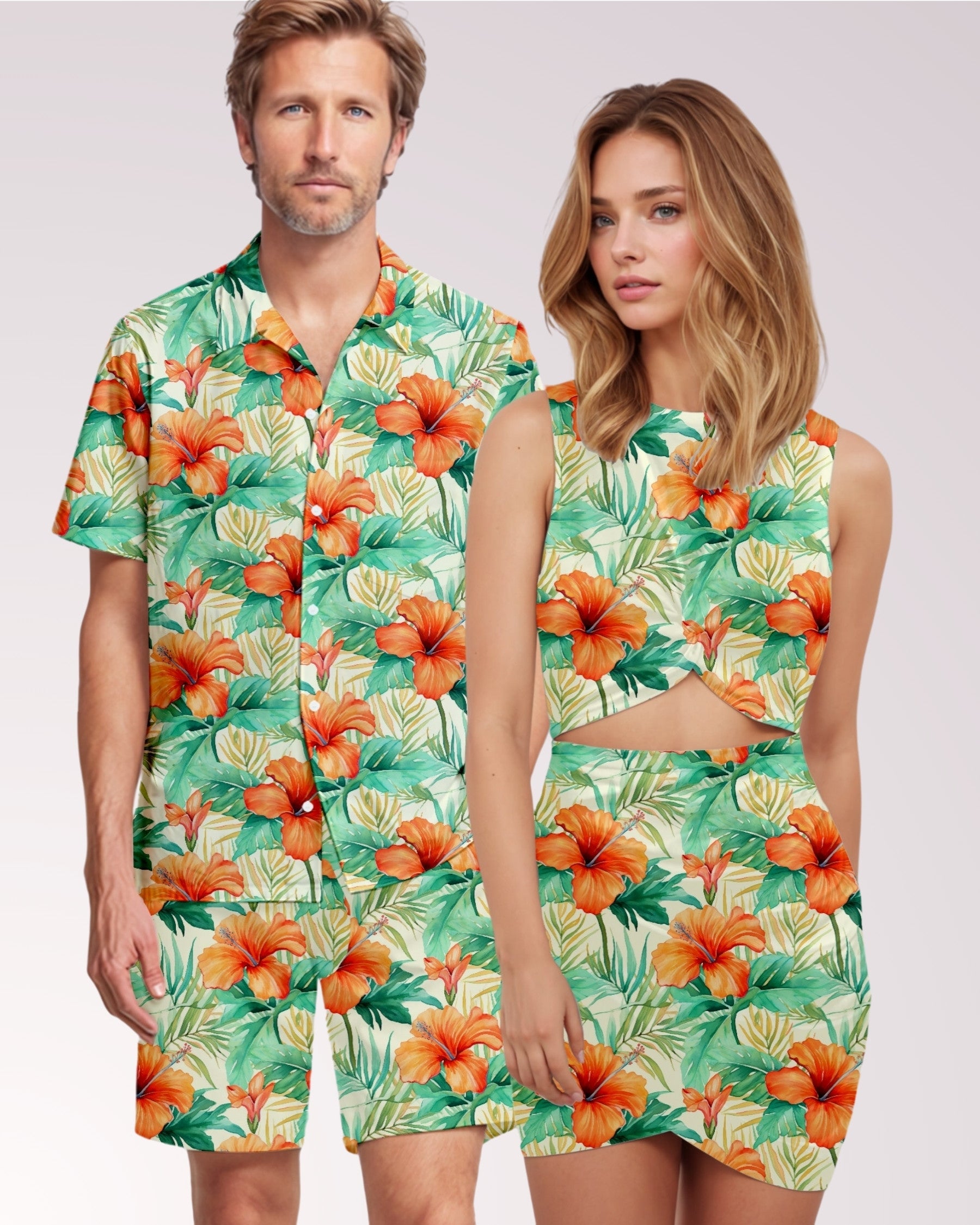 Couples Matching Outfits - Hawaiian Hibiscus VI