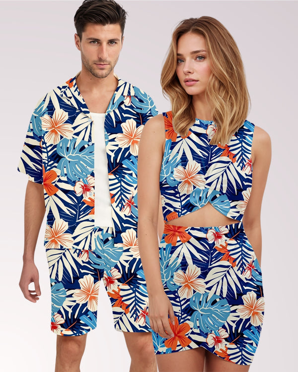 Couples Matching Outfits - Tropical Floral & Palms II