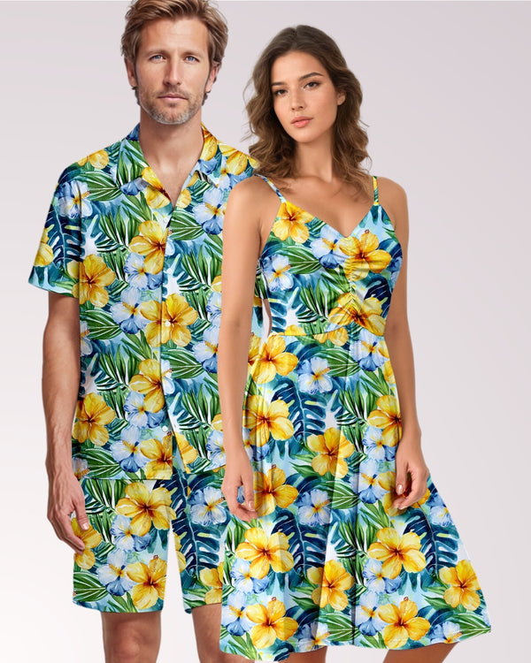 Couples Matching Outfits - Hawaiian Hibiscus III