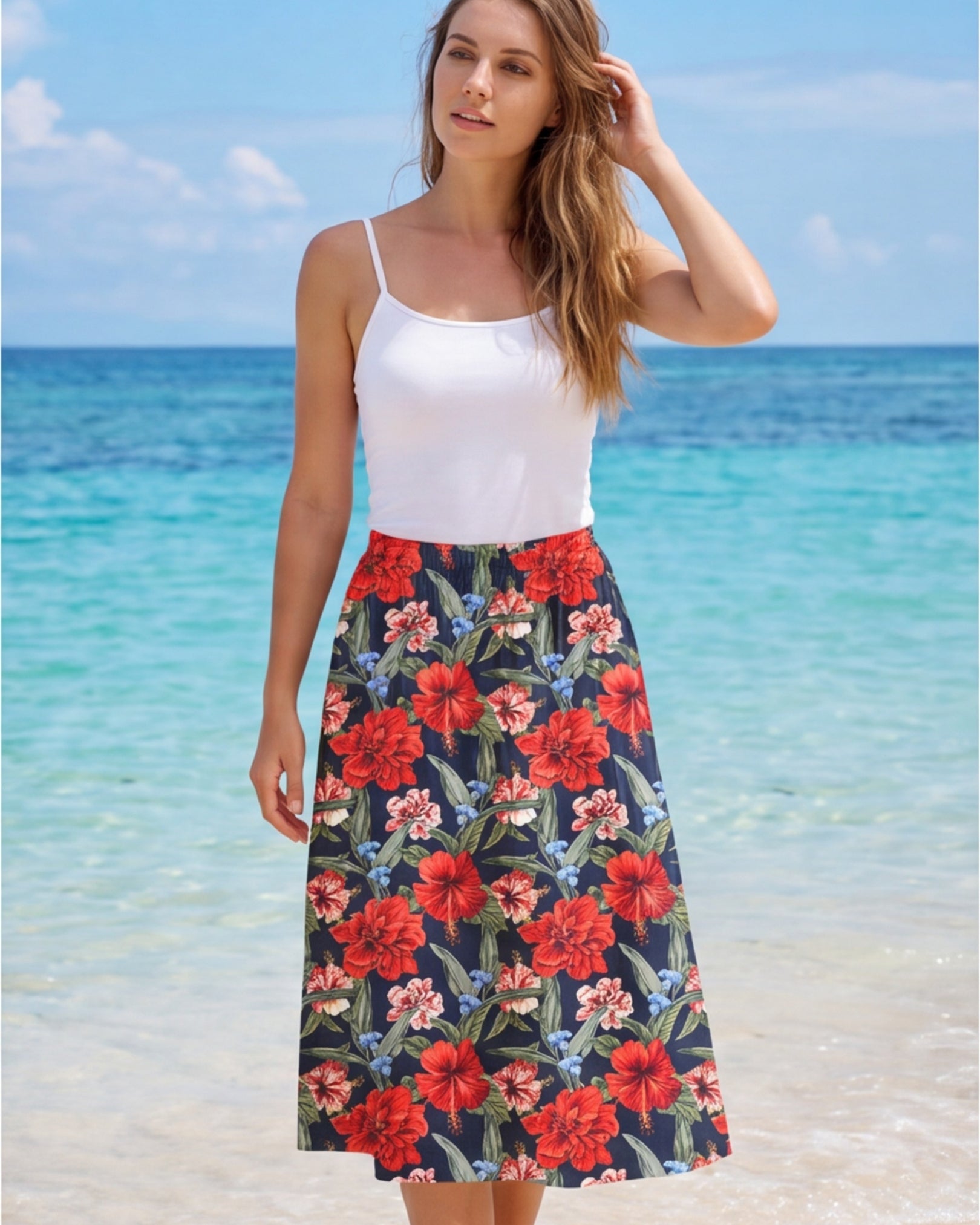 Midi Skirt - Luau Serenade