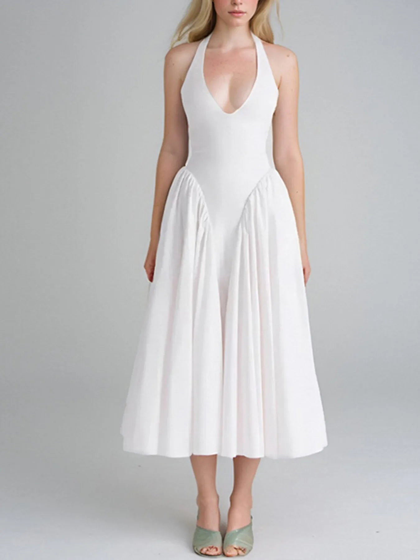 Ruched Lace Up Cami Mini Dress - Backless & Crisscross.