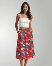 Midi Skirt - Island Florals