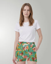 Womens Beach Shorts - Tropical Melody