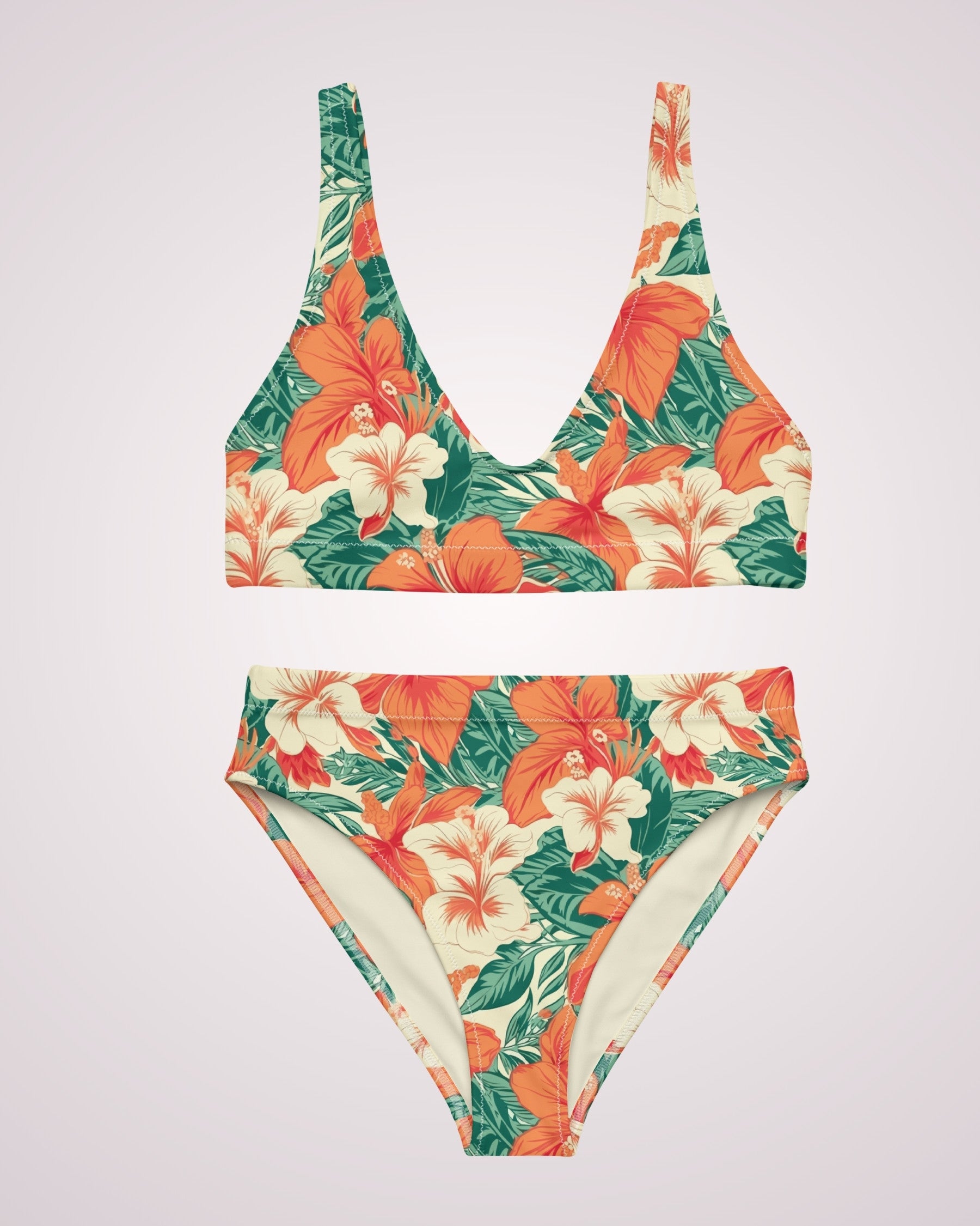 High Waist Bikini - Tropical Hawaiian II