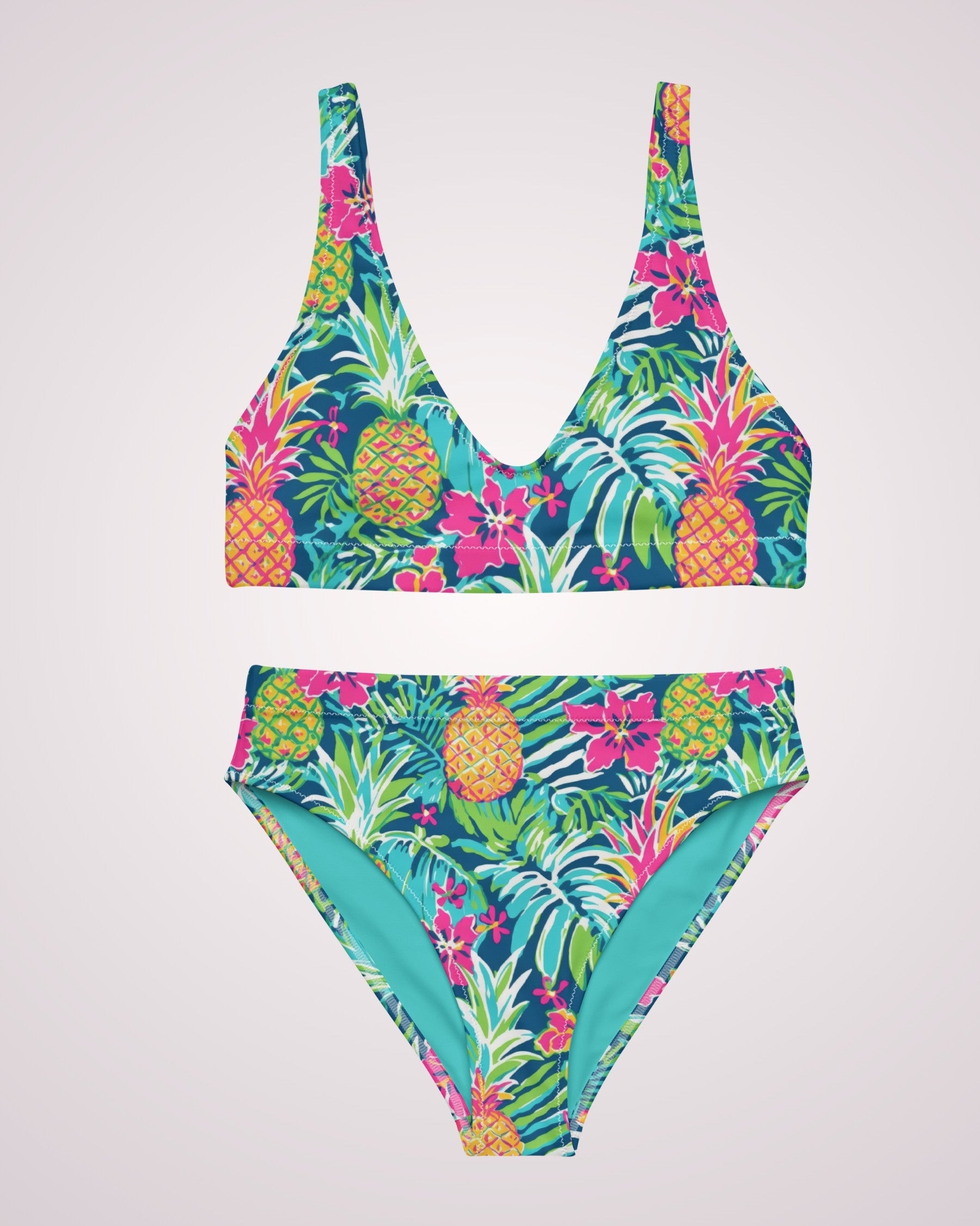 High Waist Bikini - Pineapples VI