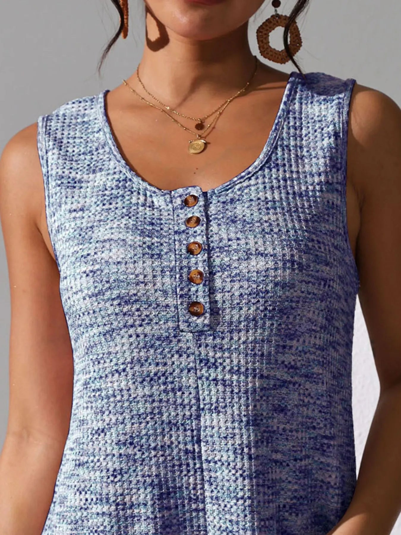 Plus Size Button Front Romper with Pockets.