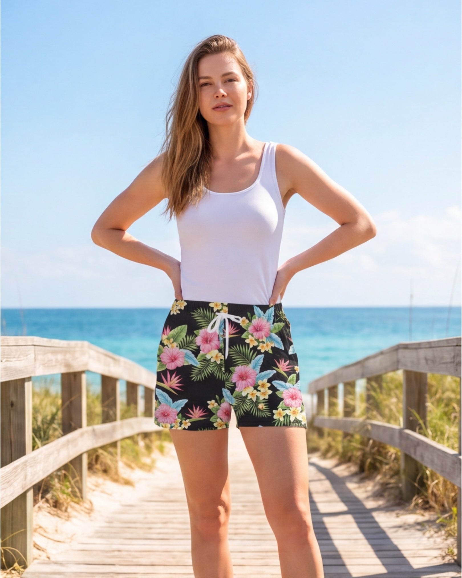 Womens Beach Shorts - Lost in Paradise