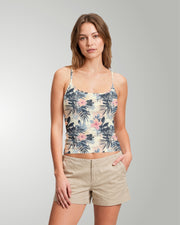 Womens Crop Cami Tank - Coastal Dreams