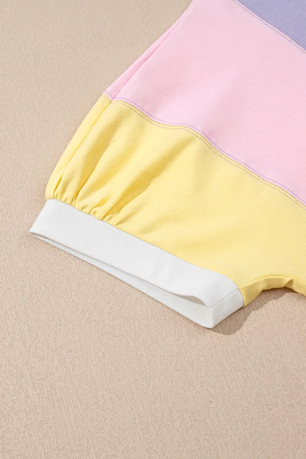 Color Block Patchwork Half Sleeve Oversized T Shirt