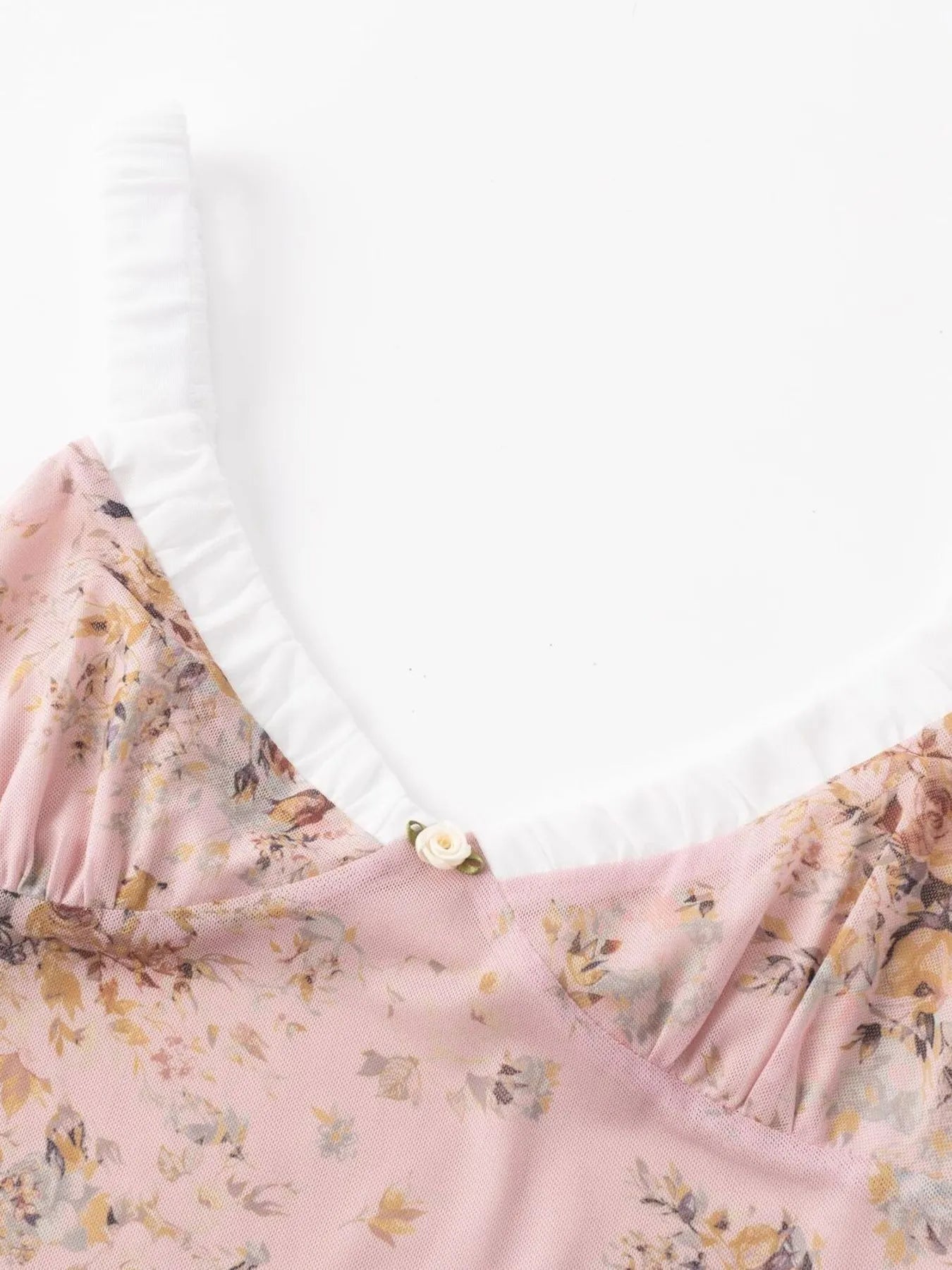 Floral Print Midi Cami Dress - Tied & Buttoned.