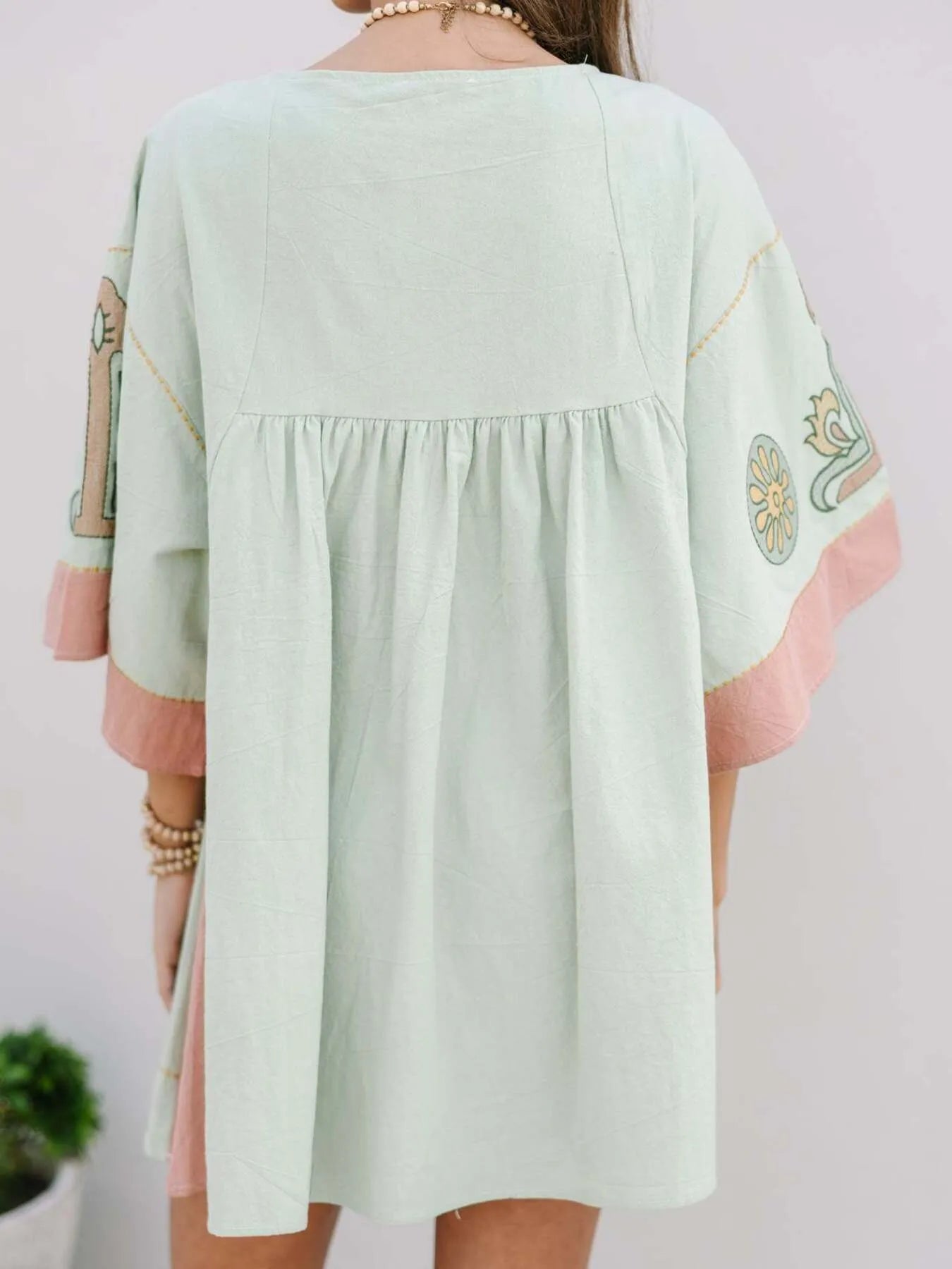 Printed V-Neck Maxi Cami Dress - Basic.