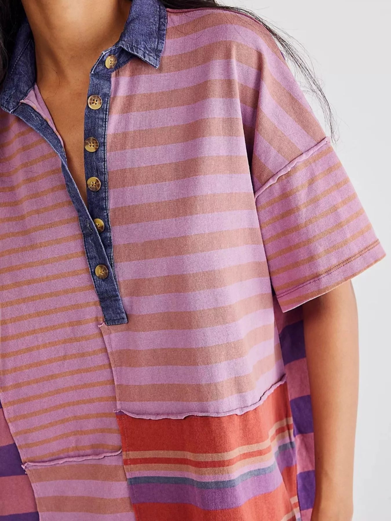 Surplice Lace Long Sleeve Mini Dress - Semi-Sheer.