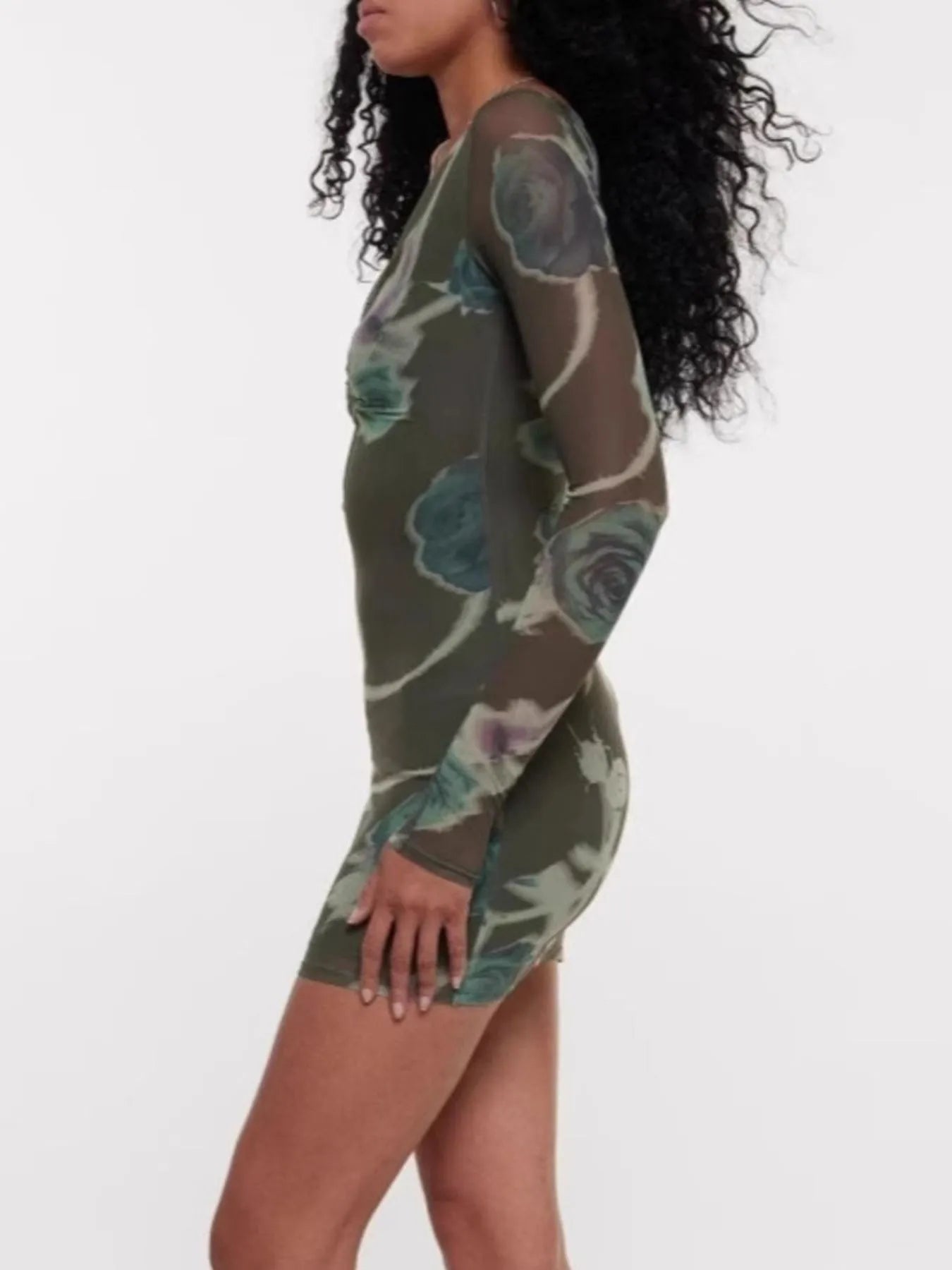 Umgee Luxe Knit Ruffle Sleeve Drawstring Mini Dress with Pockets.