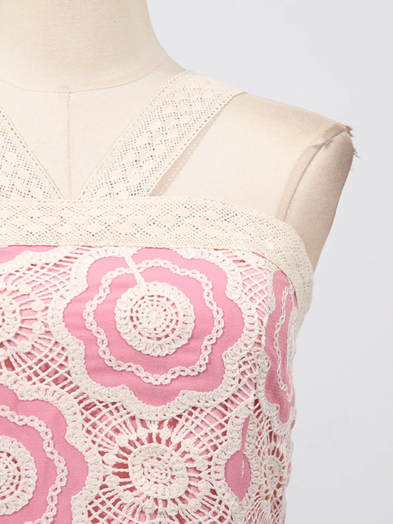 Plus Size Lace Up Halter Neck Denim Dress - Backless.