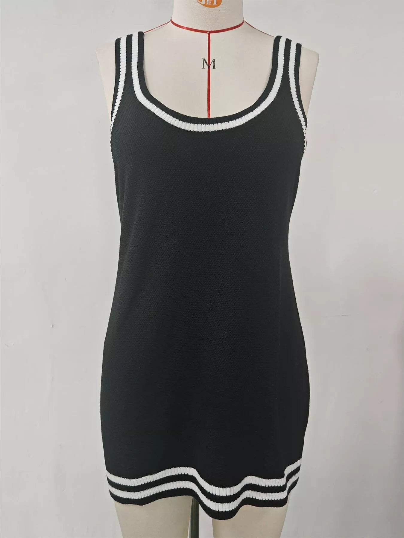 Slit Back Tube Denim Dress - Slightly Stretchy.