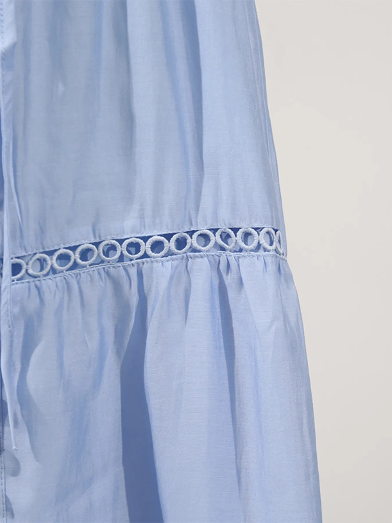 Lace Detail Contrast Trim Mini Cami Dress - Tied.