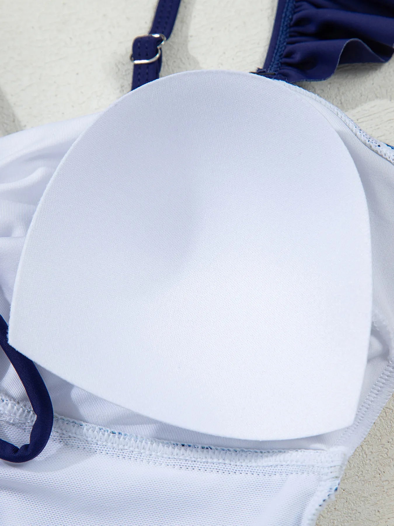 Cutout Ruffled Spaghetti Strap One-Piece Swimwear with Tie.