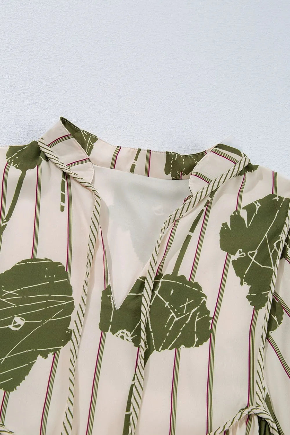 Printed Tie-Strap Tiered Mini Dress - Ruffled & Smocked.