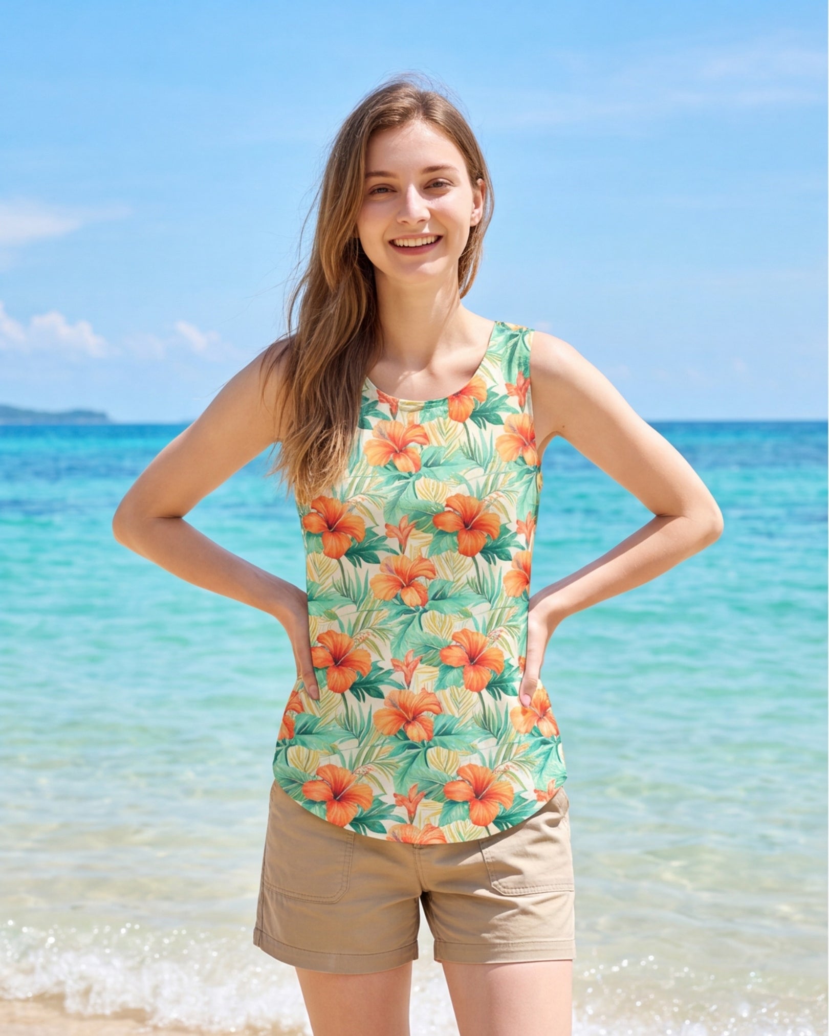 Womens Tank - Sunrise Lagoon