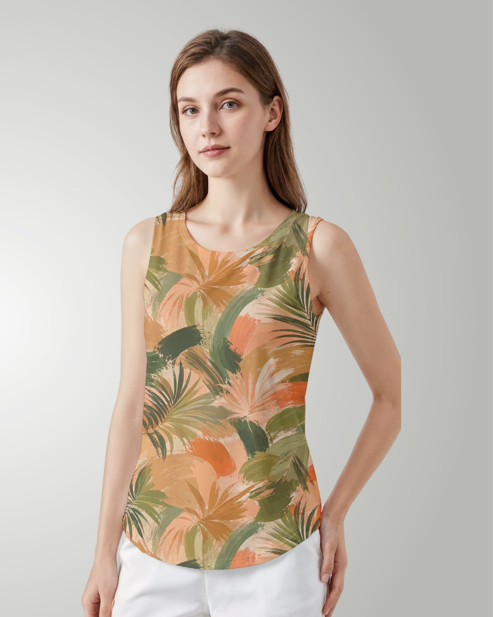 Womens Tank - Peachy Palms