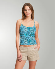 Womens Crop Cami Tank - Seaside Sonata