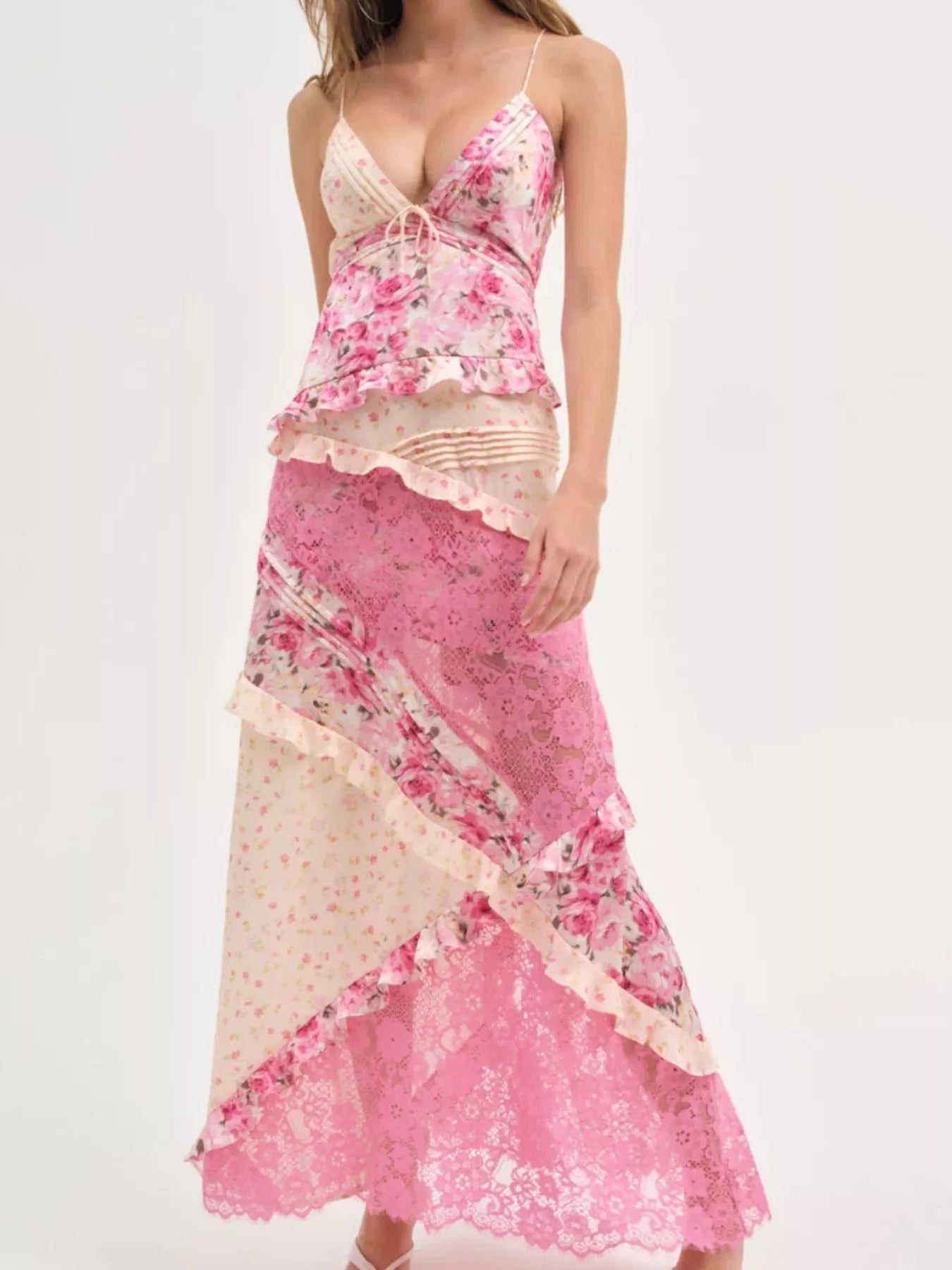 Lace Halter Neck Mini Dress - Backless & Cutout.