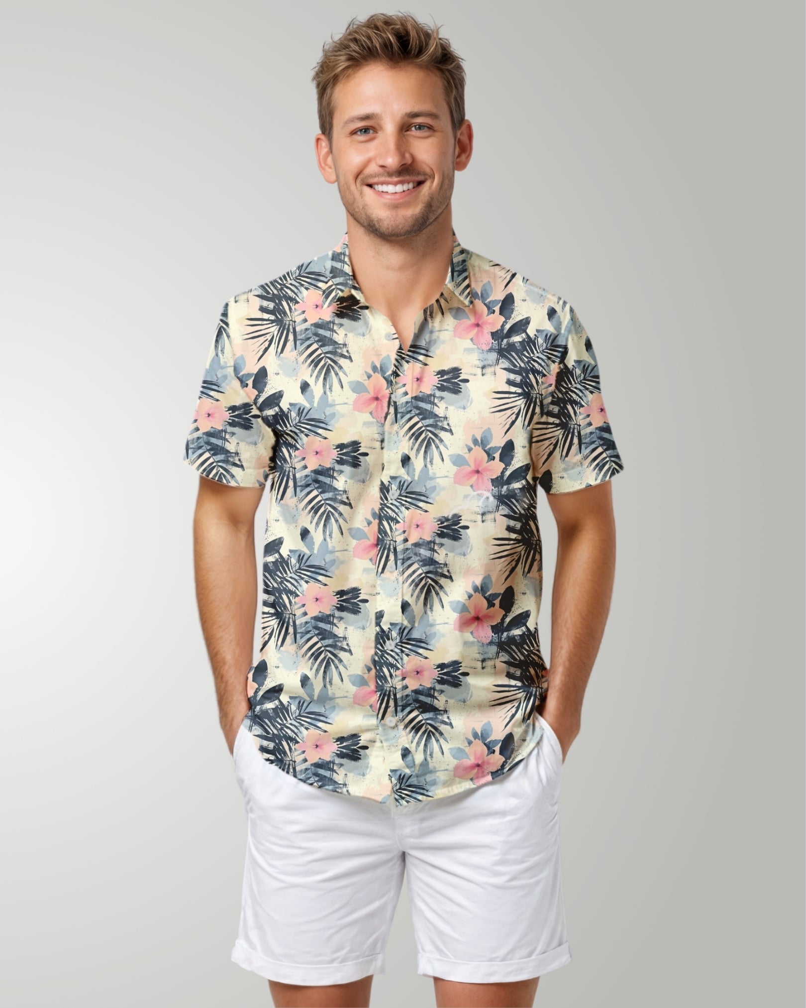 Mens Hawaiian Shirt - Coastal Dreams