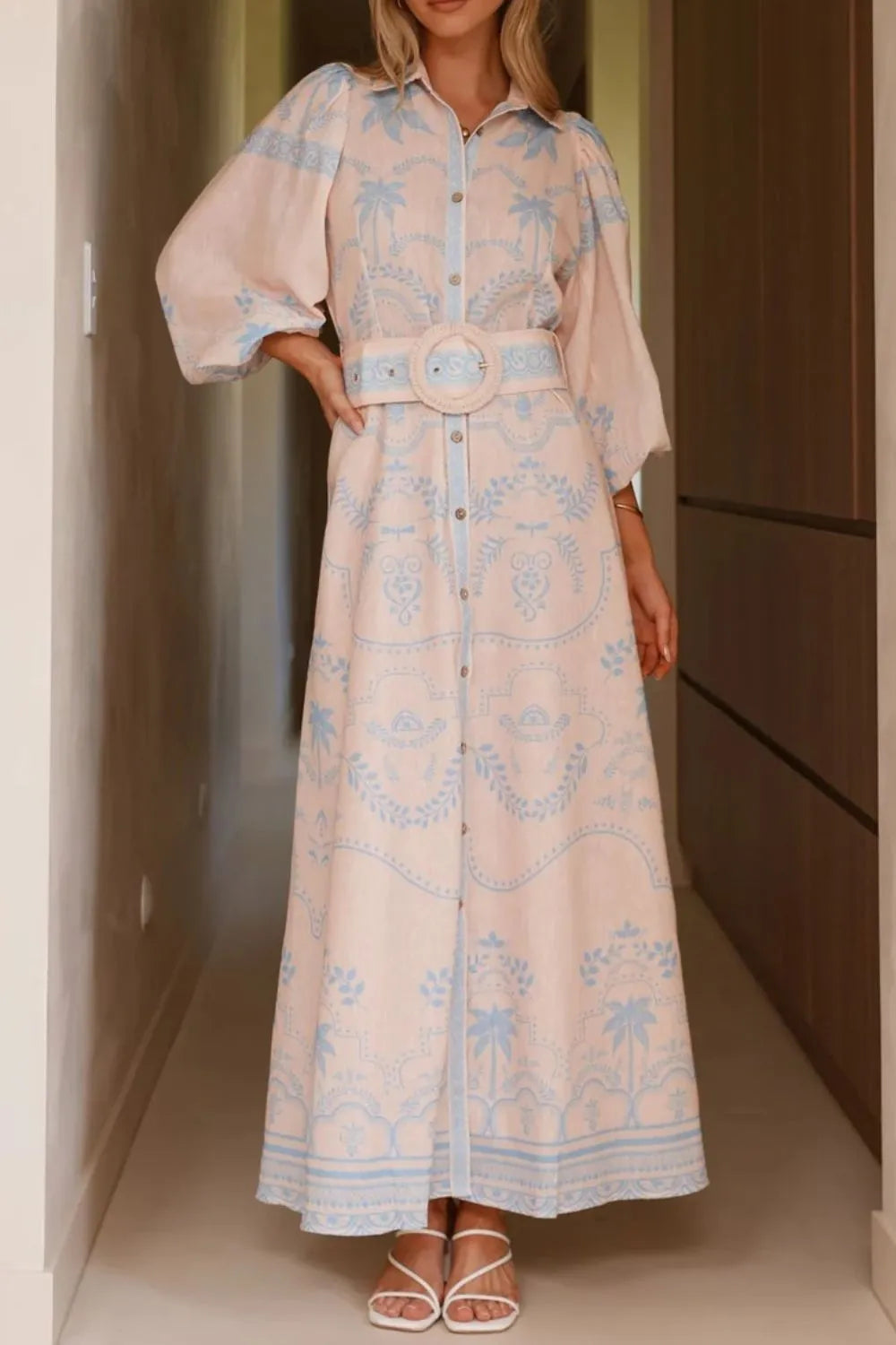 Printed Bodycon Cami Dress - Basic.