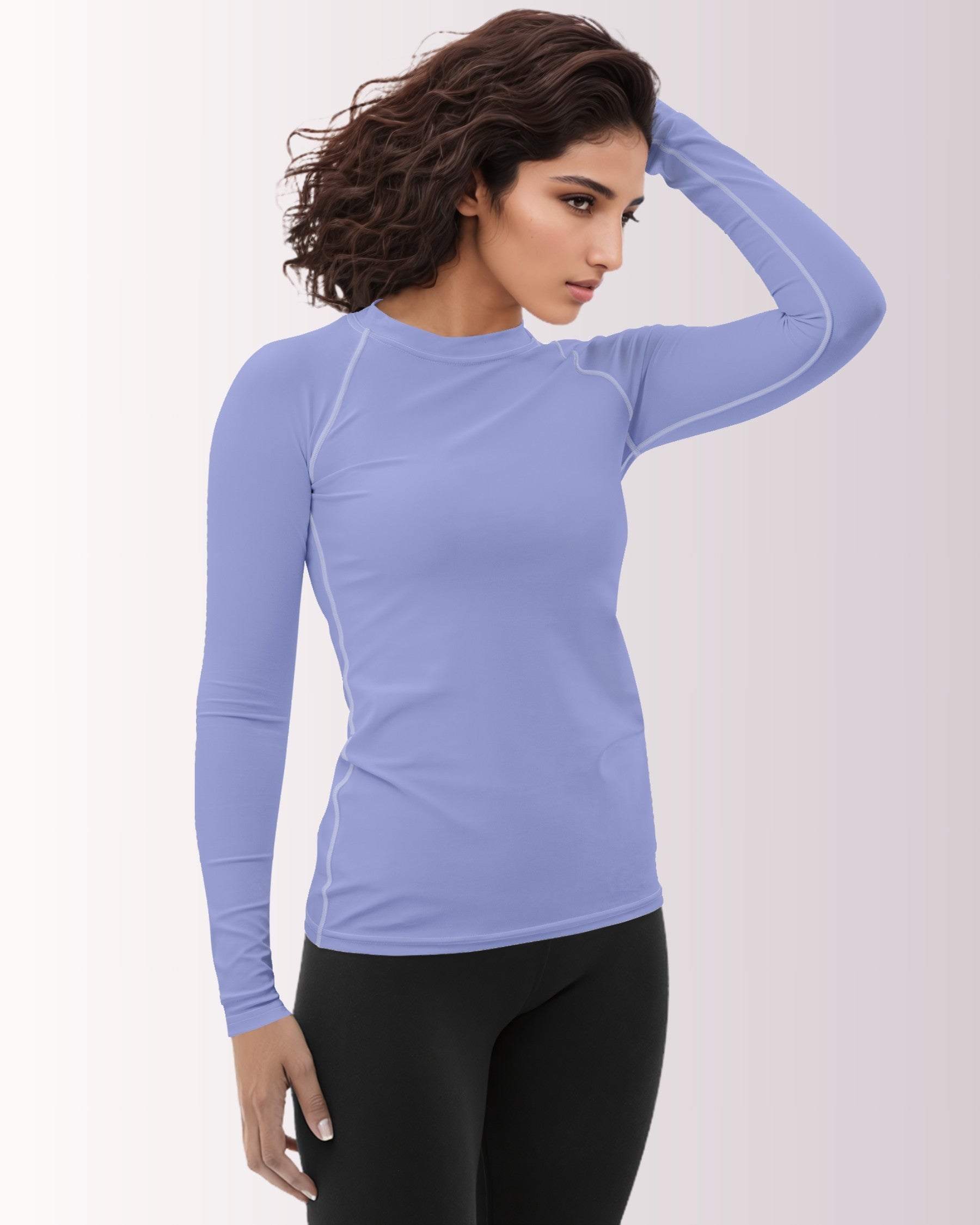 Periwinkle Long Sleeve Rash Guard Top