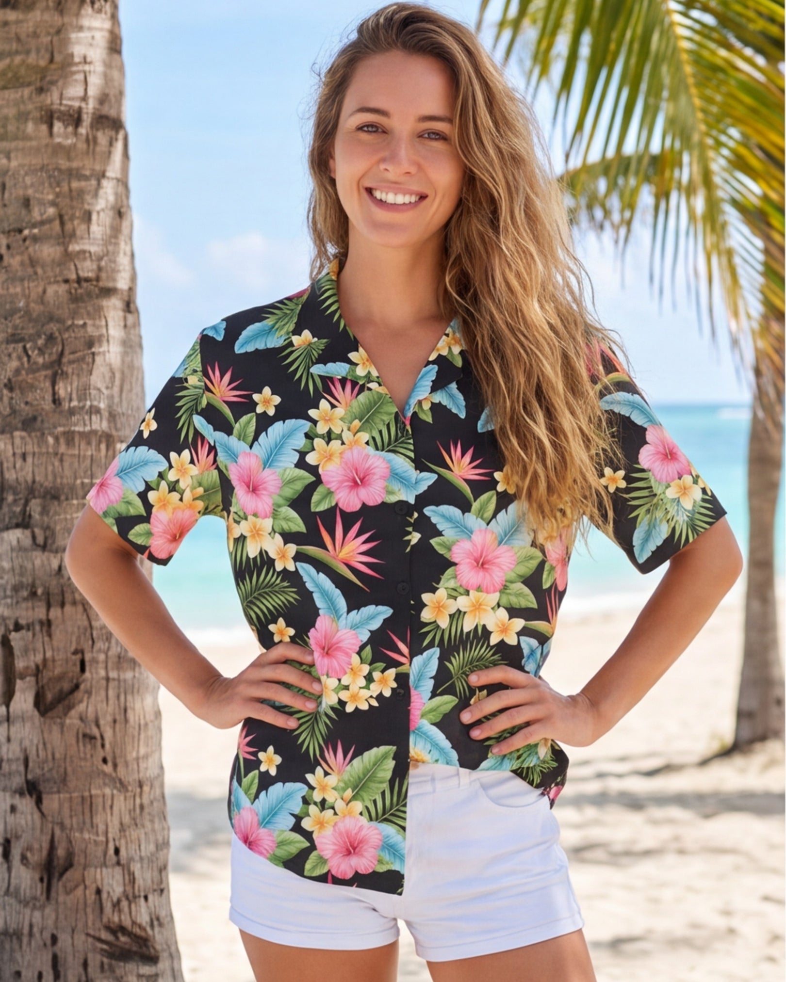 Womens Hawaiian Shirt - Lost in Paradise