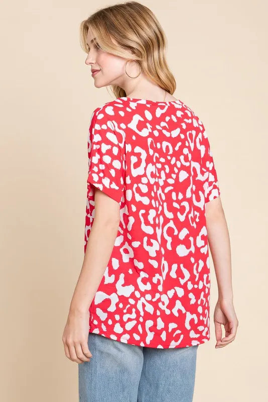 Animal Print Stretchy T-Shirt