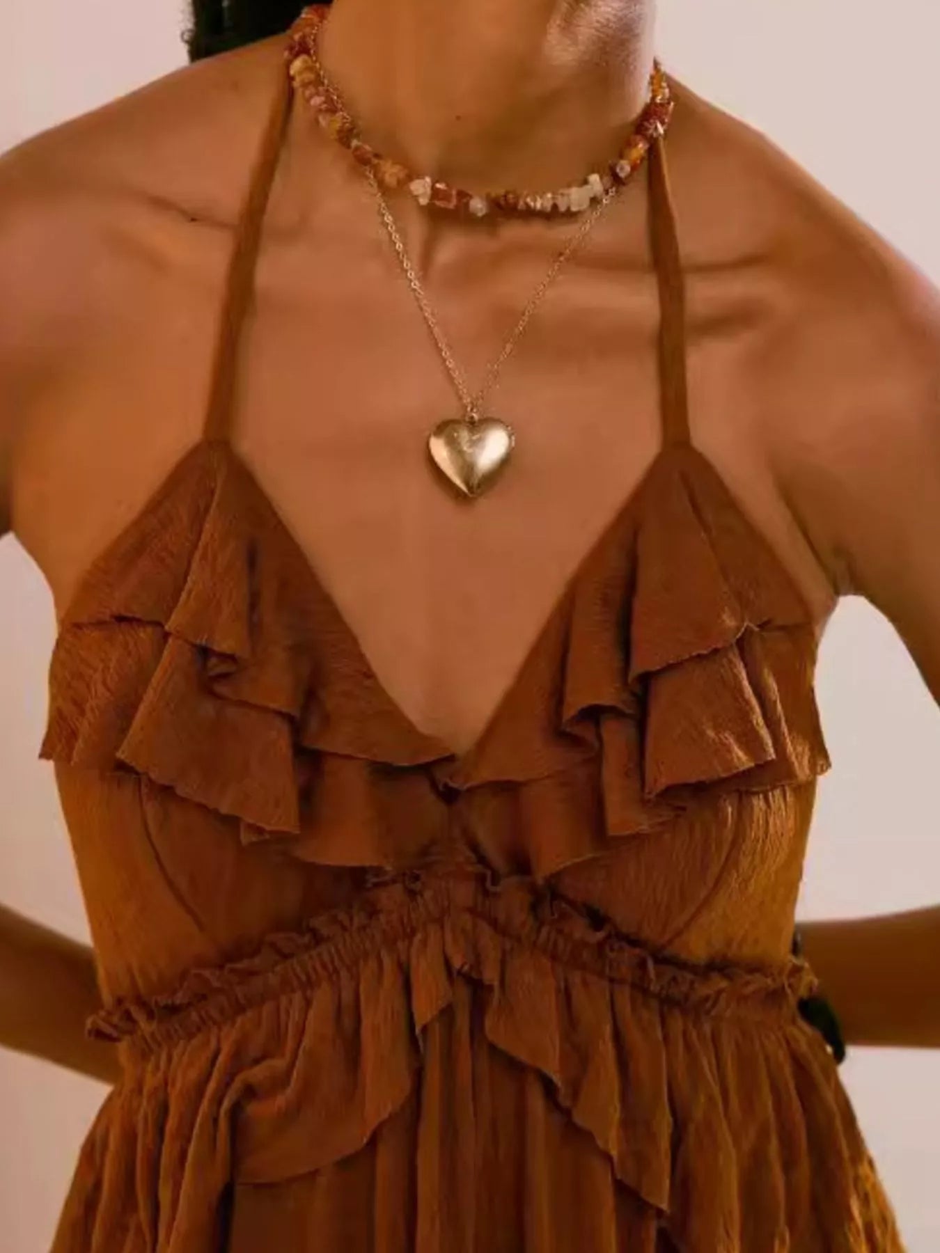 Ruffled Hem Balloon Sleeve Dress - Smocked & Off-Shoulder.