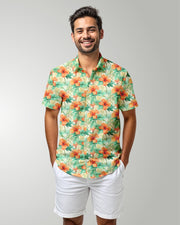 Mens Hawaiian Shirt - Sunrise Lagoon