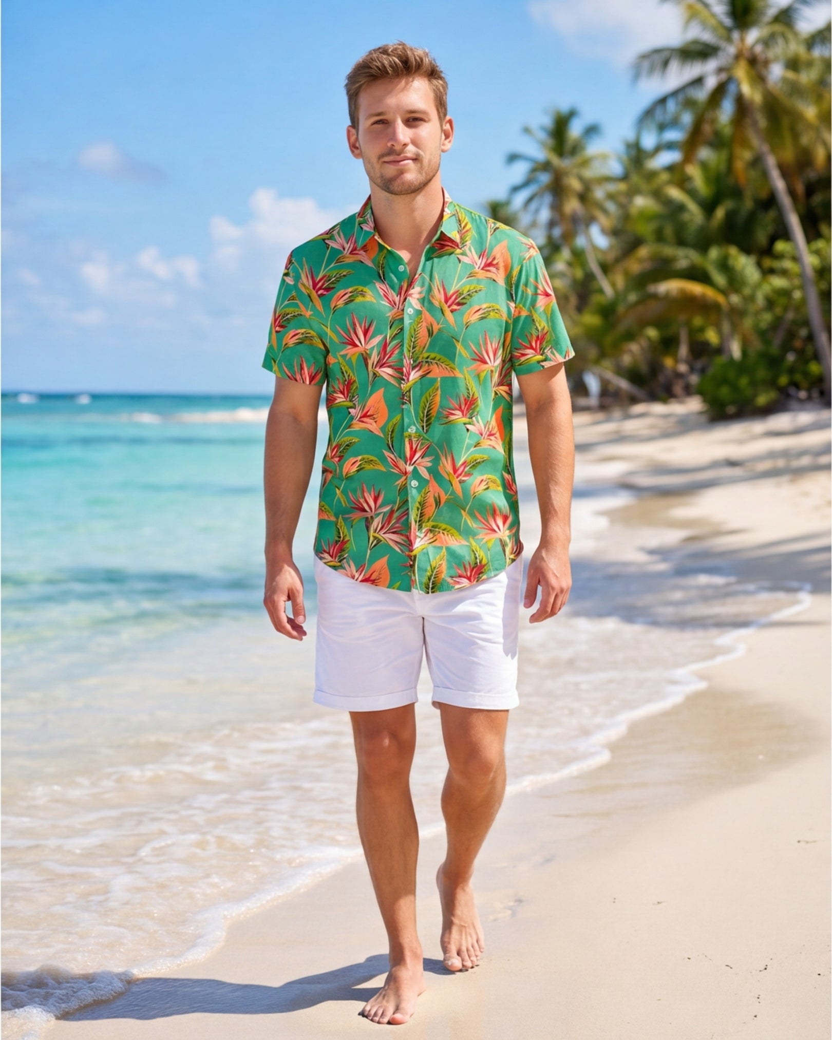 Mens Hawaiian Shirt - Tropical Melody
