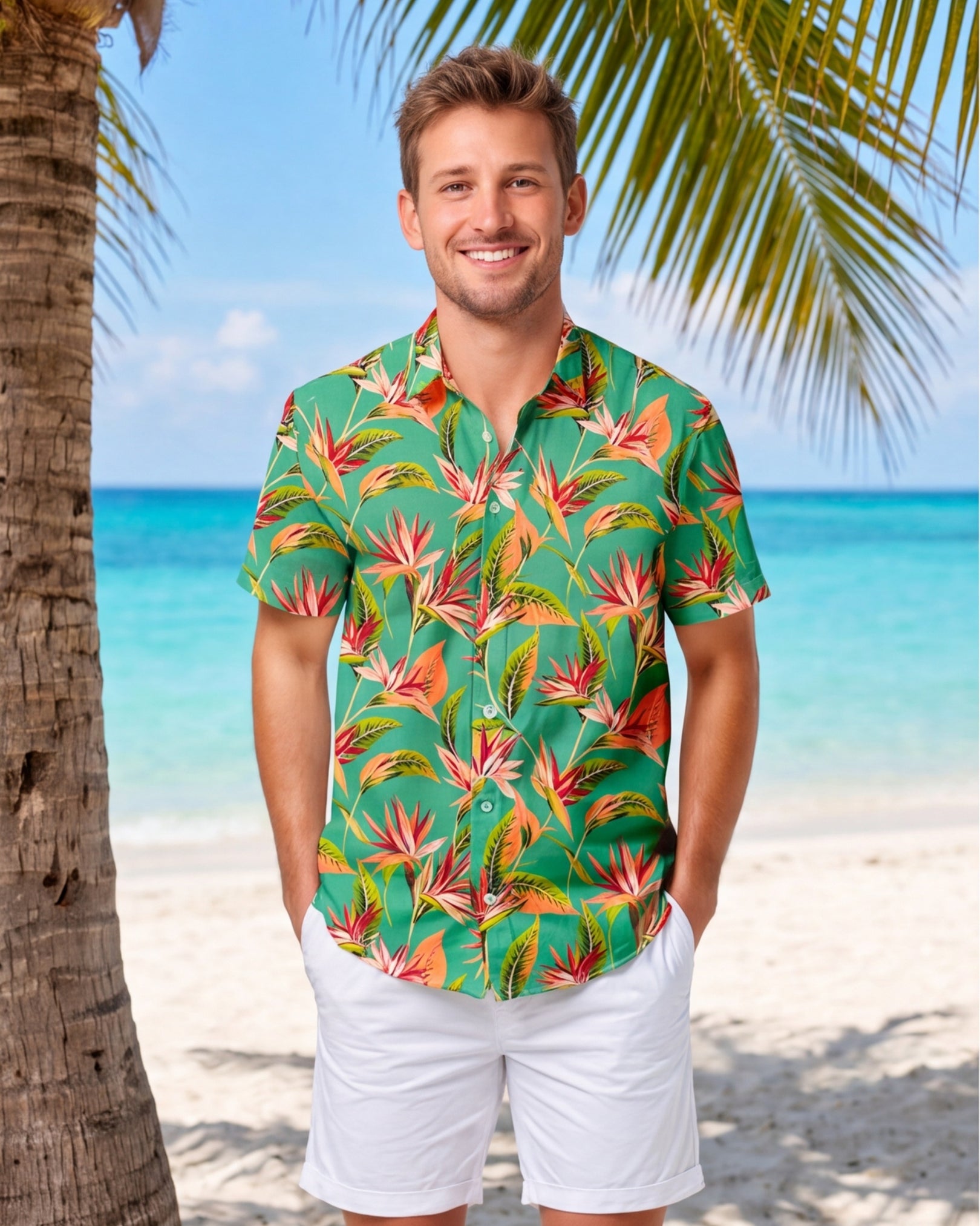 Mens Hawaiian Shirt - Tropical Melody