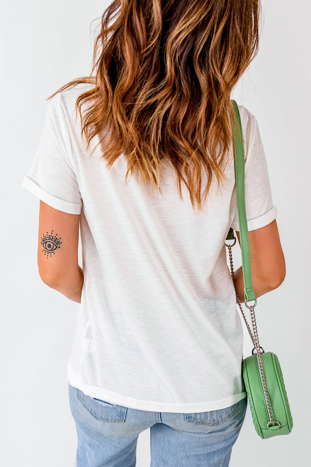 Floral Bunny Graphic Crewneck Short Sleeve T-Shirt