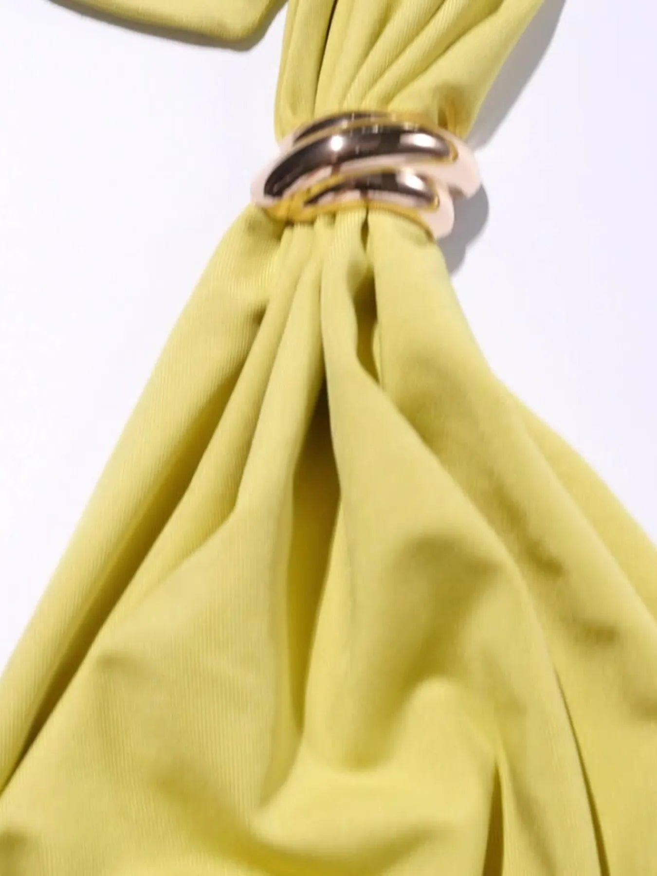 Plus Size Ruched Halter Neck Midi Dress - Tied.