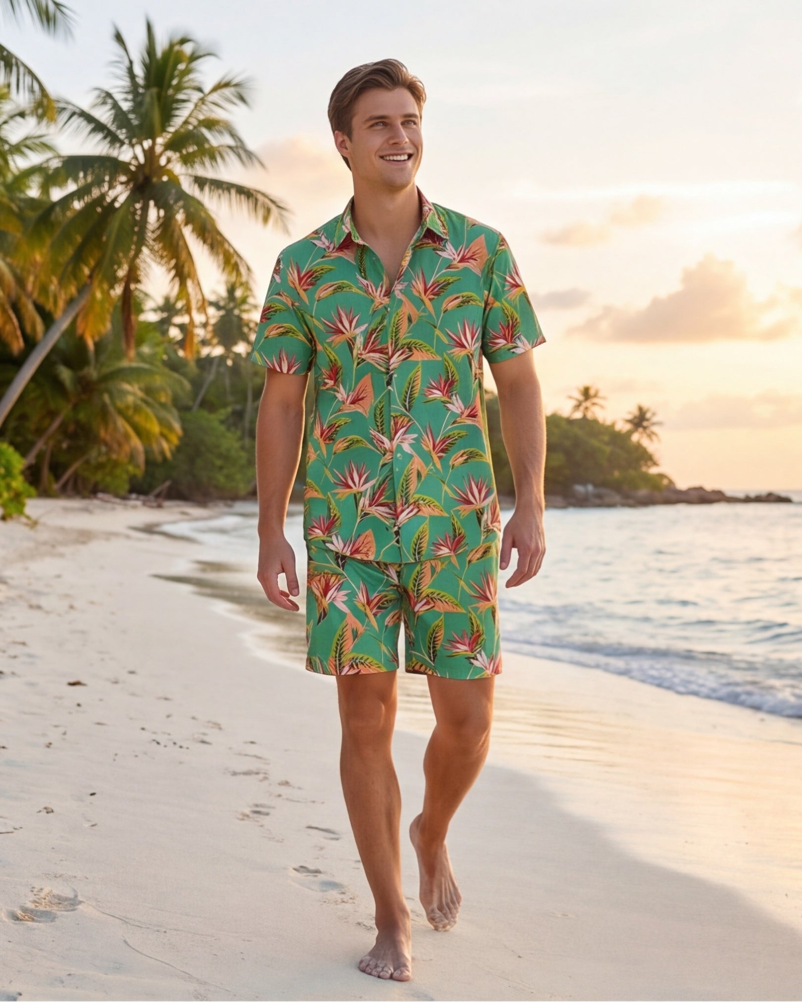 Mens Hawaiian Shirt - Tropical Melody
