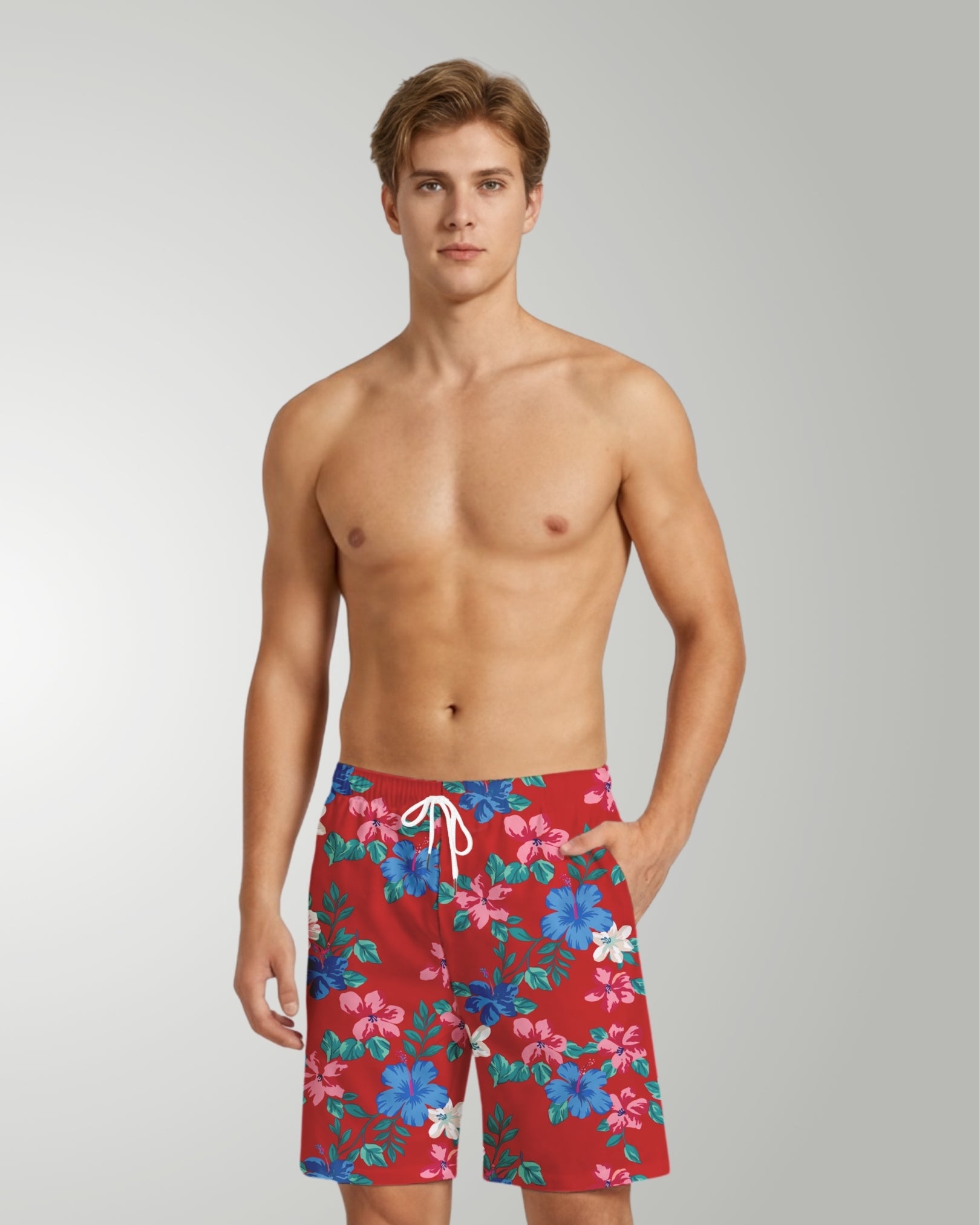 Mens Beach Shorts - Island Florals