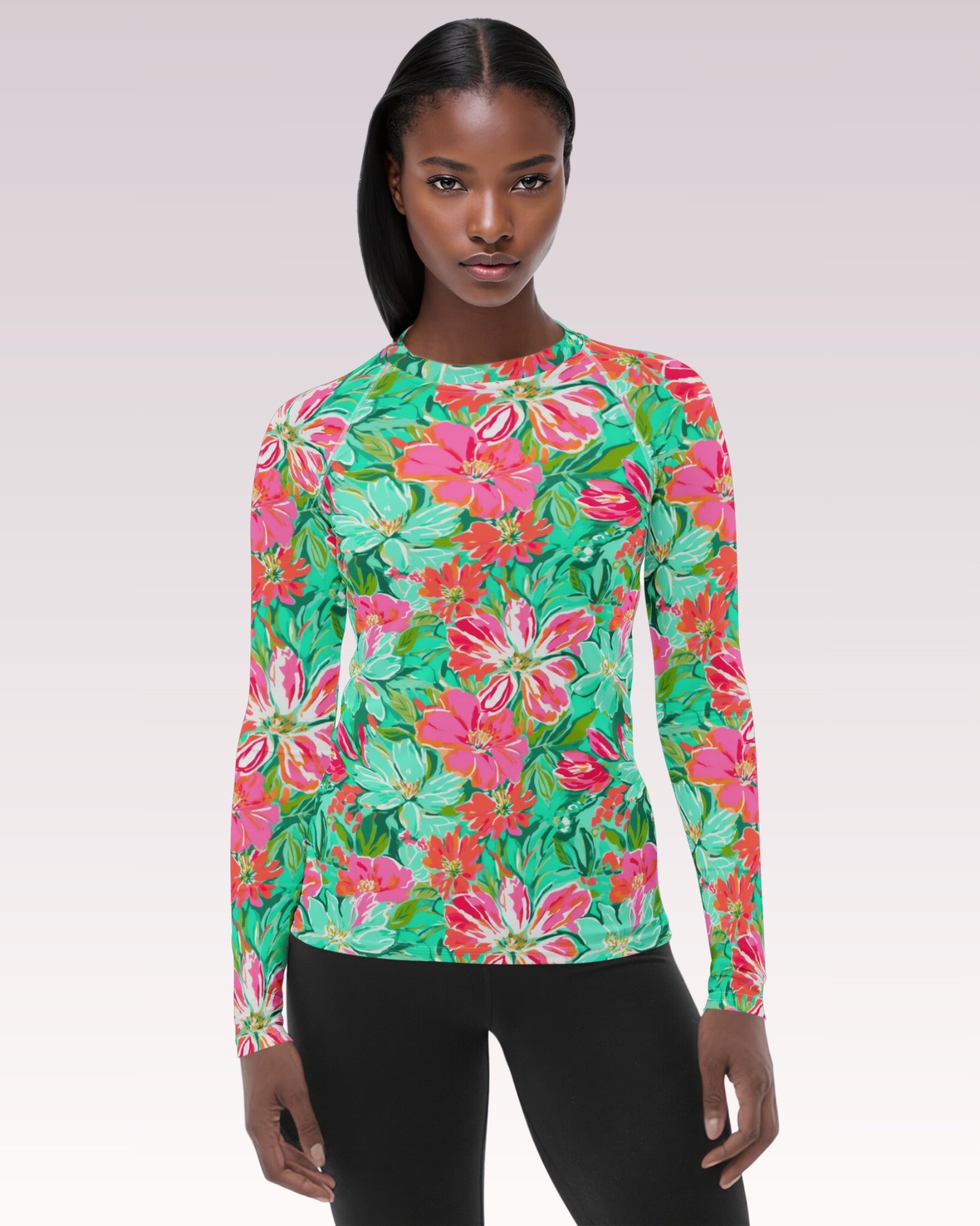 Flora XXVIII Long Sleeve Rash Guard Top