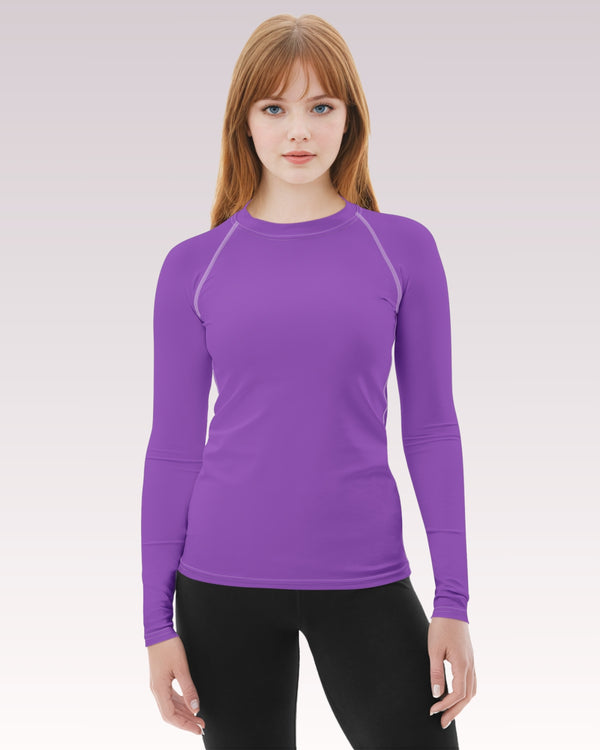 Deep Lilac Long Sleeve Rash Guard Top