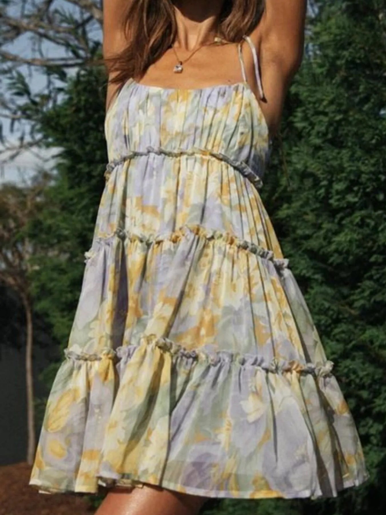 Printed Tube Maxi Dress - Basic.