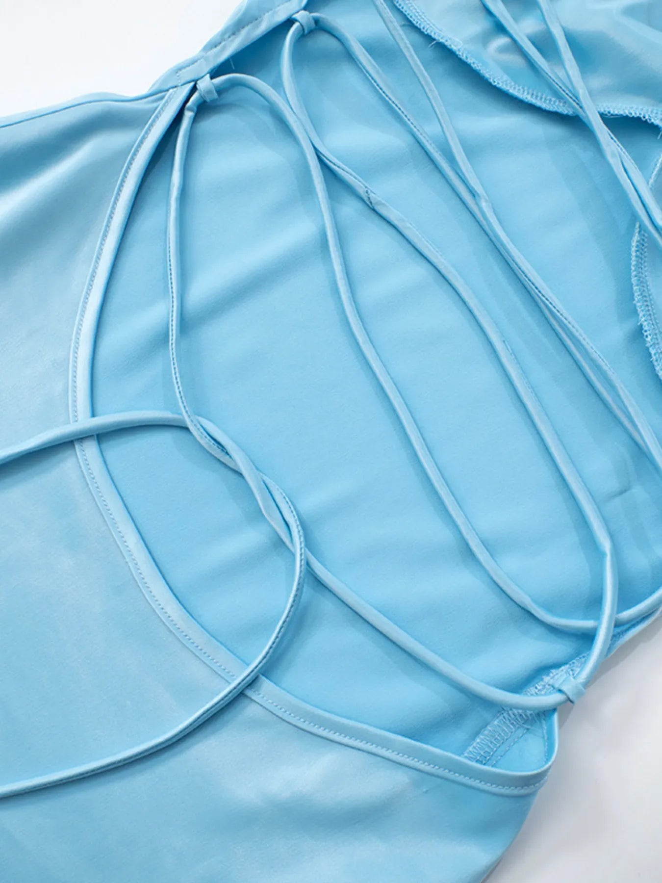 Ruched One-Shoulder Mini Dress - Asymmetrical.