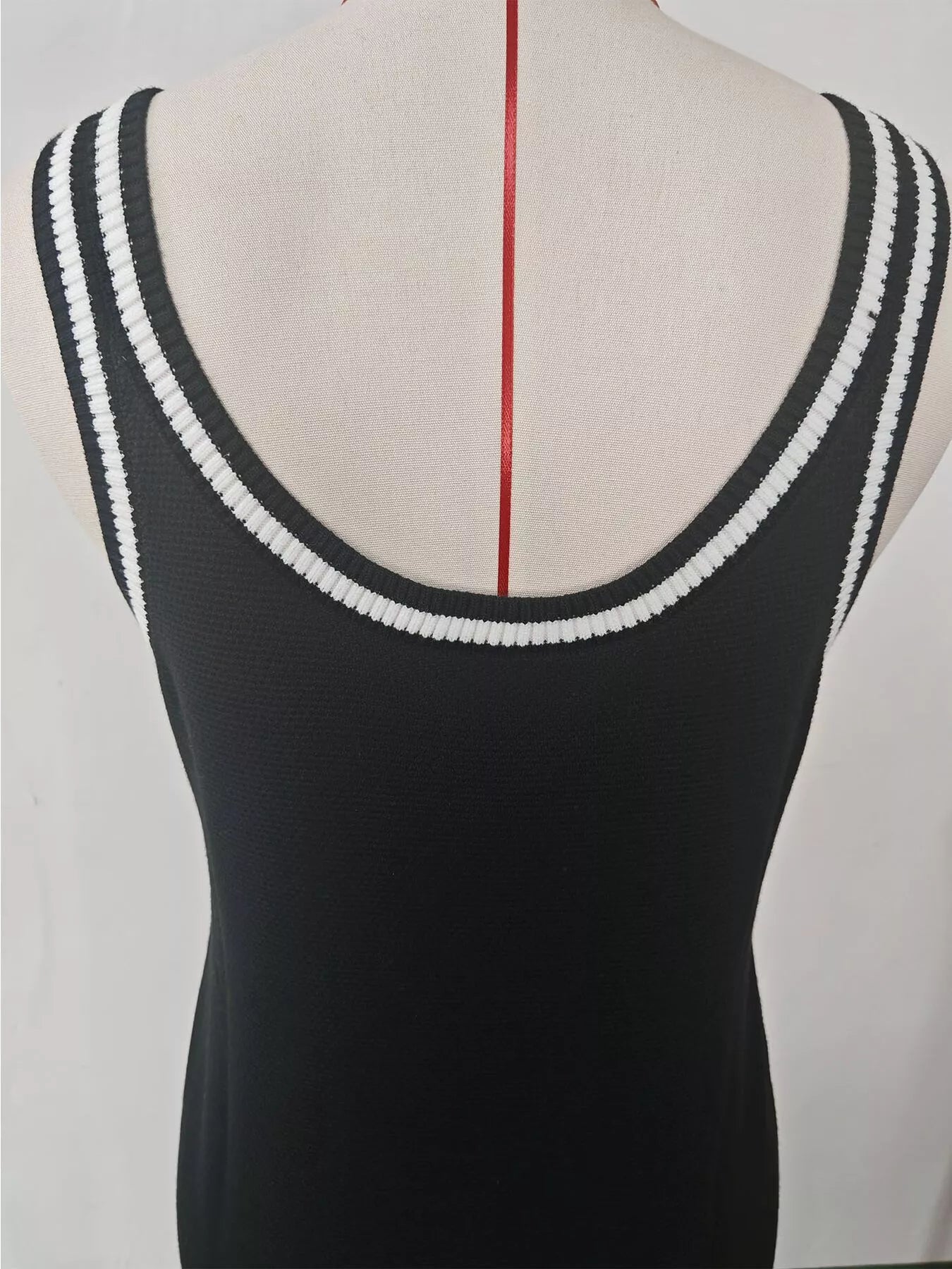 Slit Back Tube Denim Dress - Slightly Stretchy.