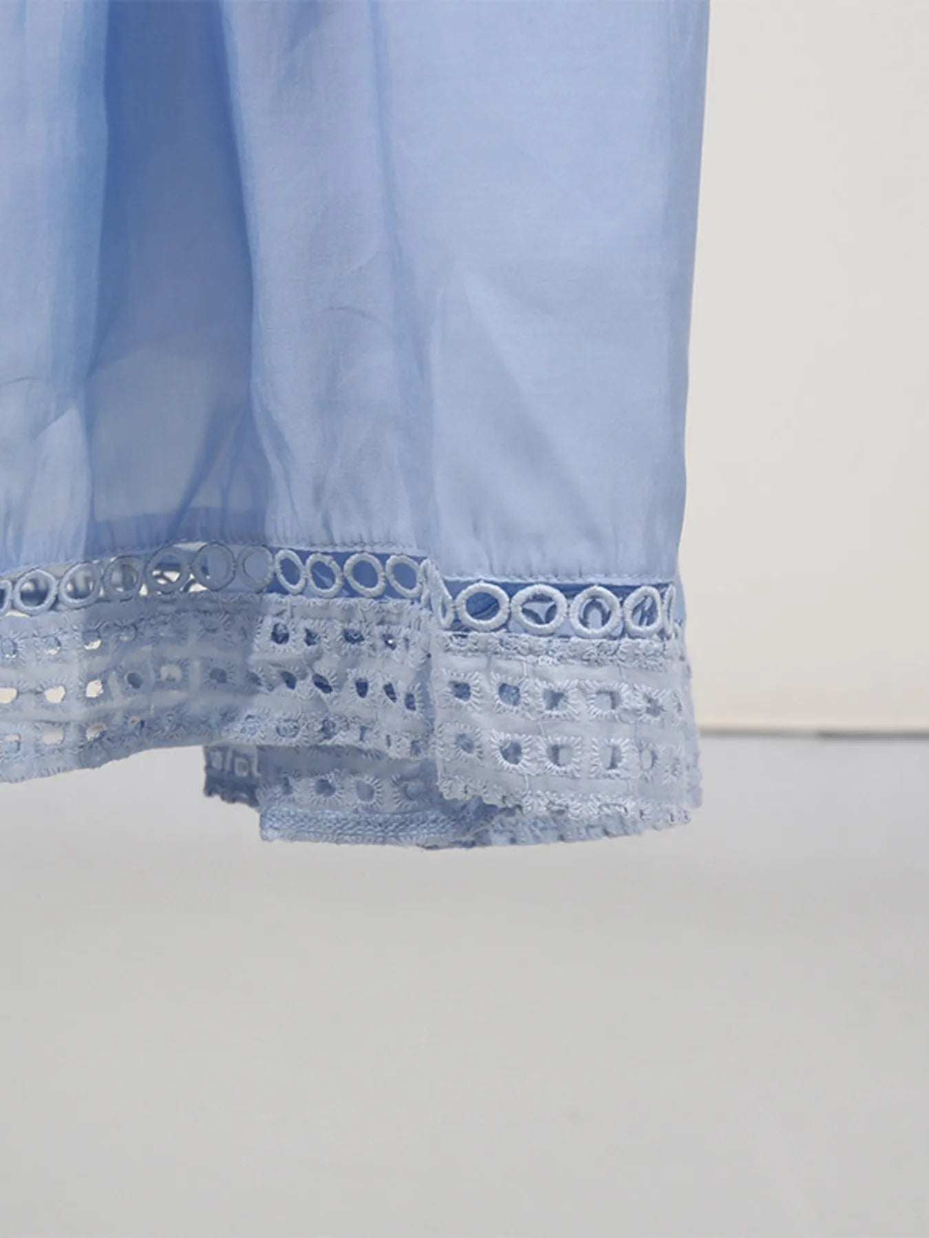 Lace Detail Contrast Trim Mini Cami Dress - Tied.