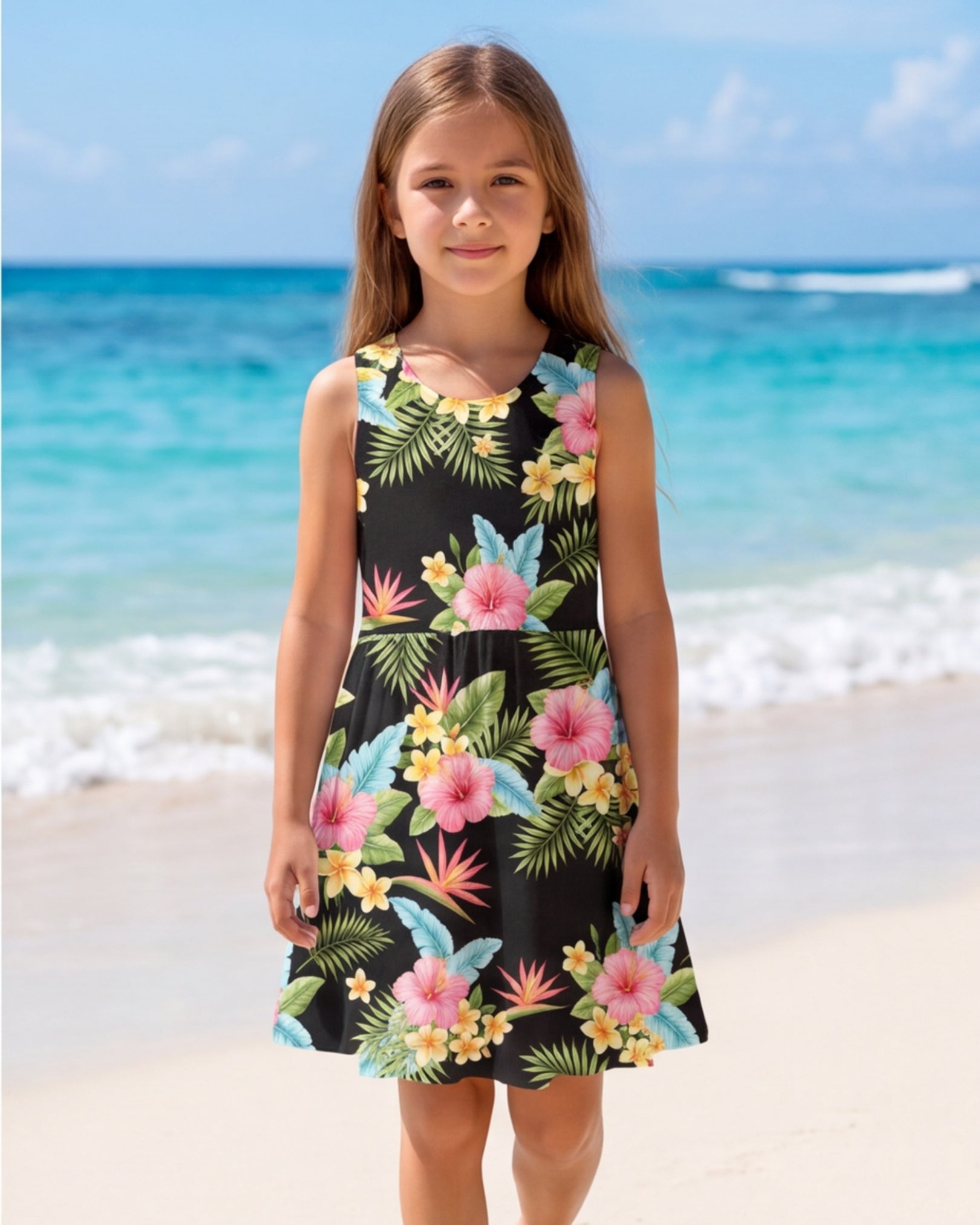 Girls Sun Dress - Lost in Paradise
