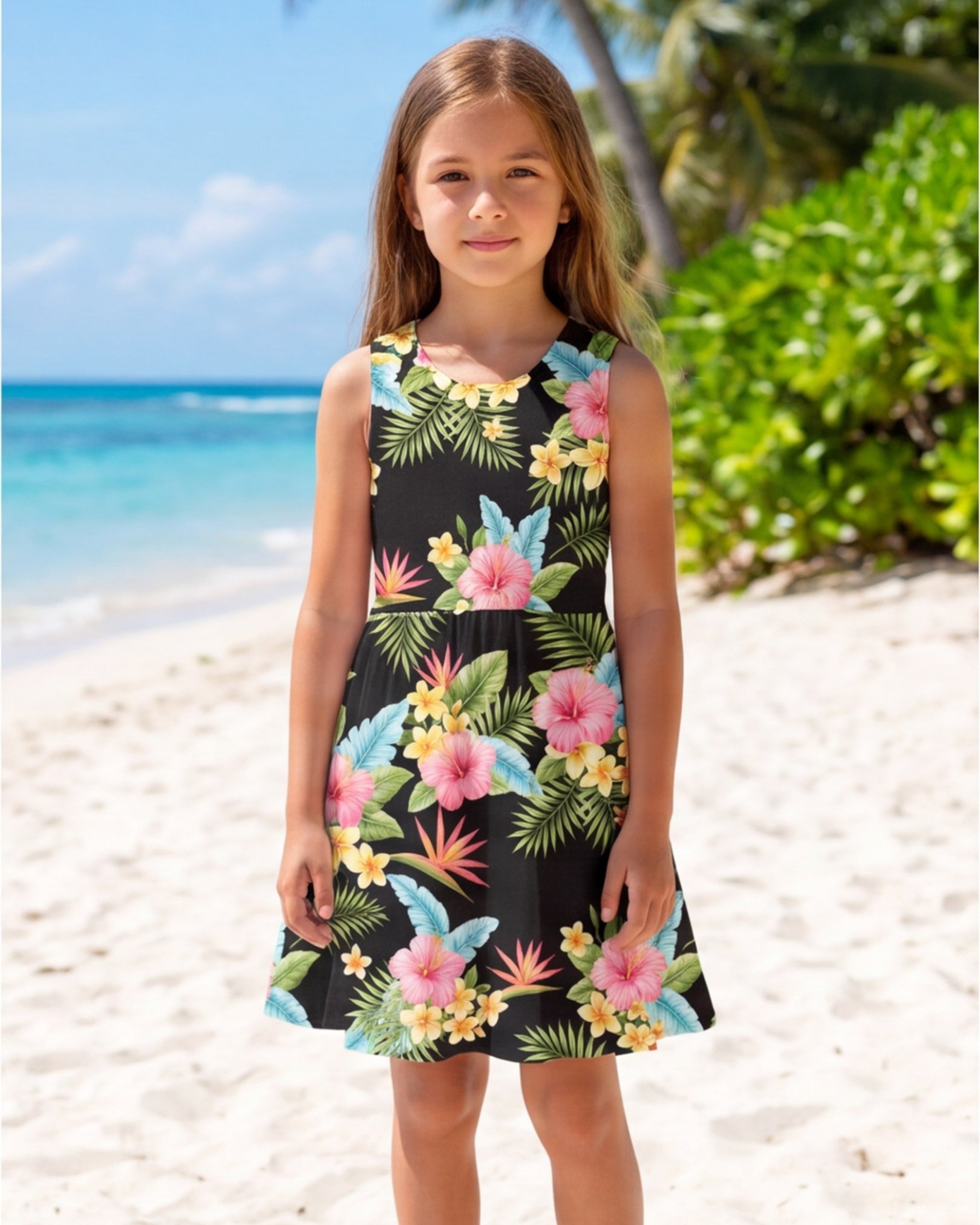Girls Sun Dress - Lost in Paradise
