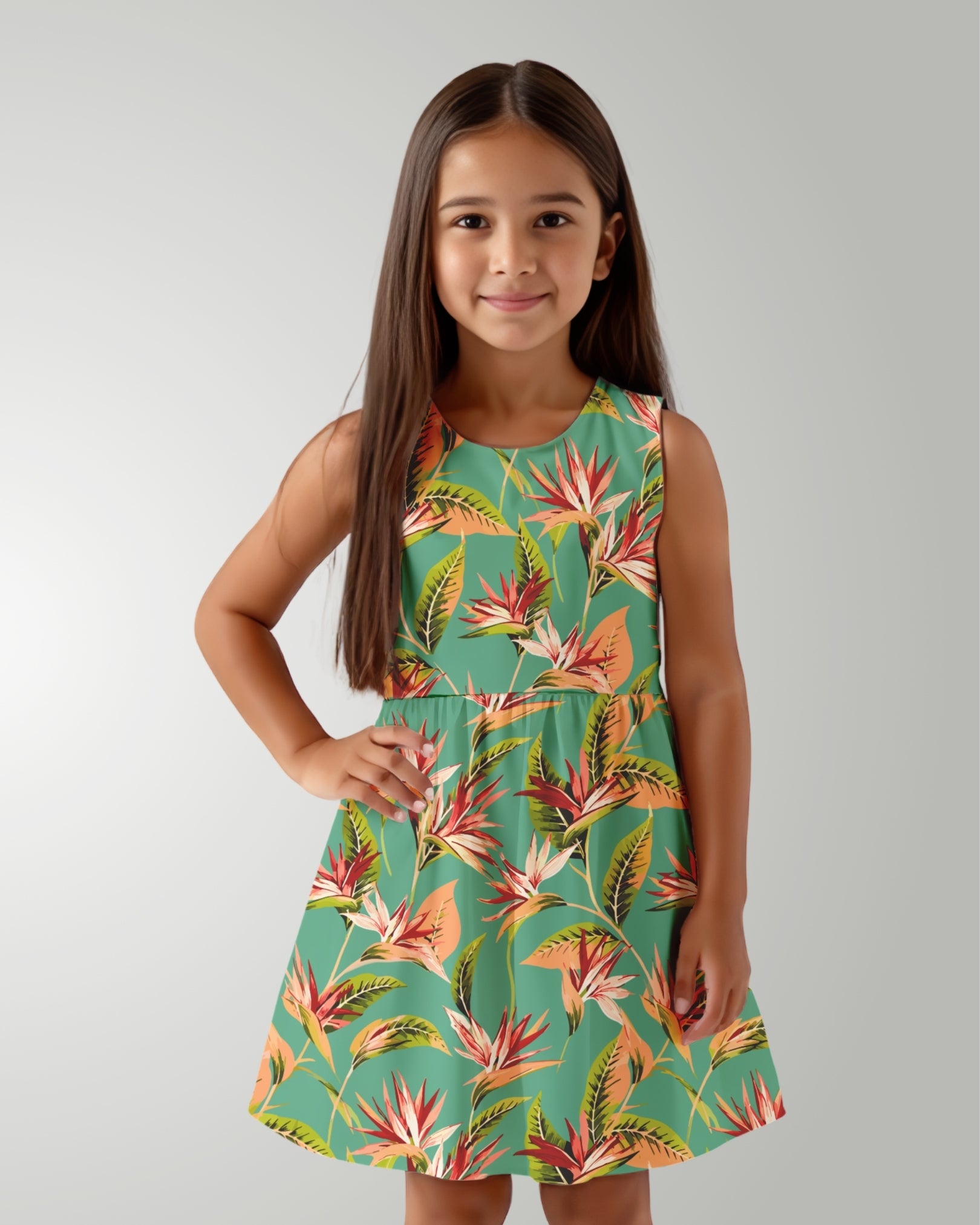 Girls Sun Dress - Tropical Melody