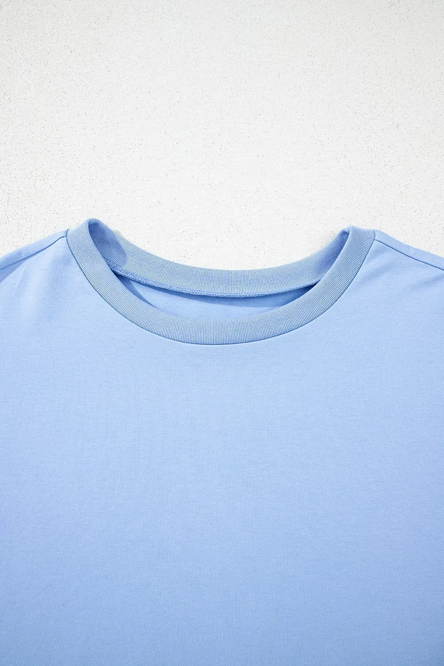 Loose Half Sleeve Hi Low Hem T Shirt